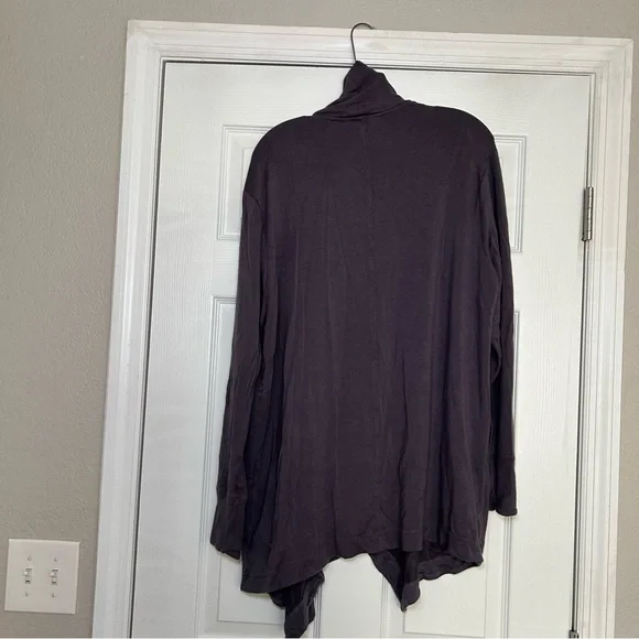Athleta Deep Purple Open Cardigan women’s l cozy lounge everyday career office - Picture 7 of 9